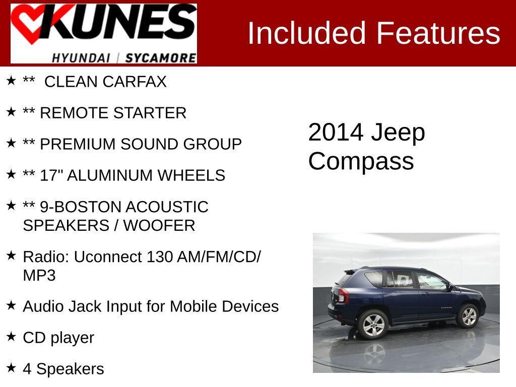 used 2014 Jeep Compass car, priced at $4,491