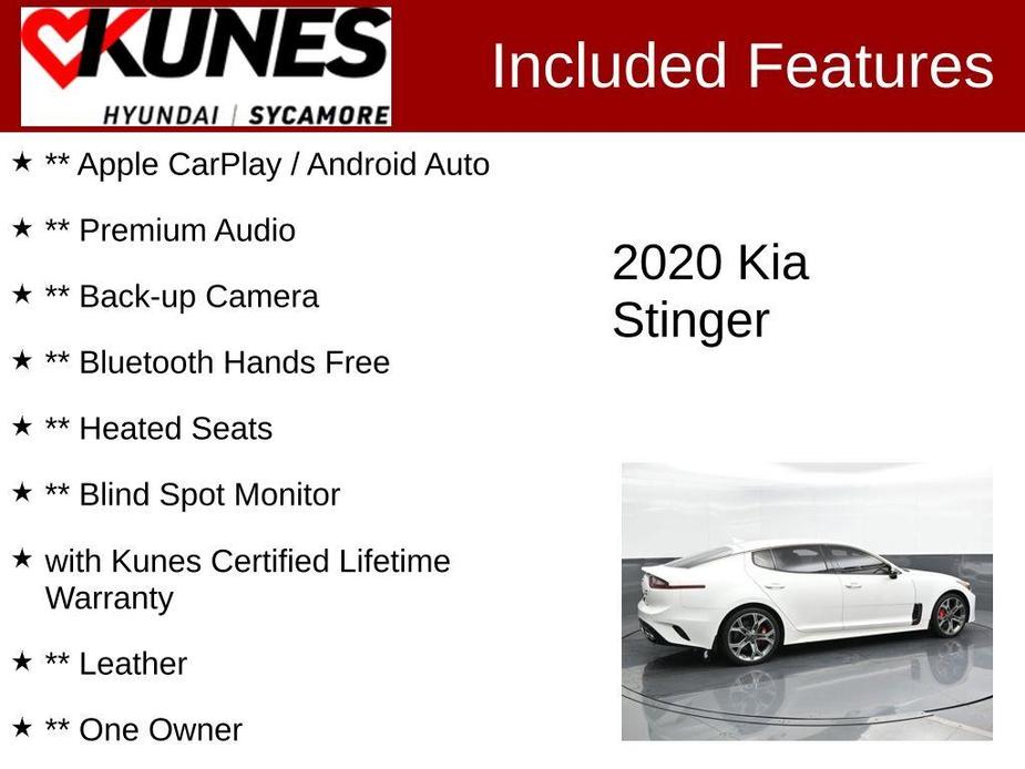 used 2020 Kia Stinger car, priced at $25,977