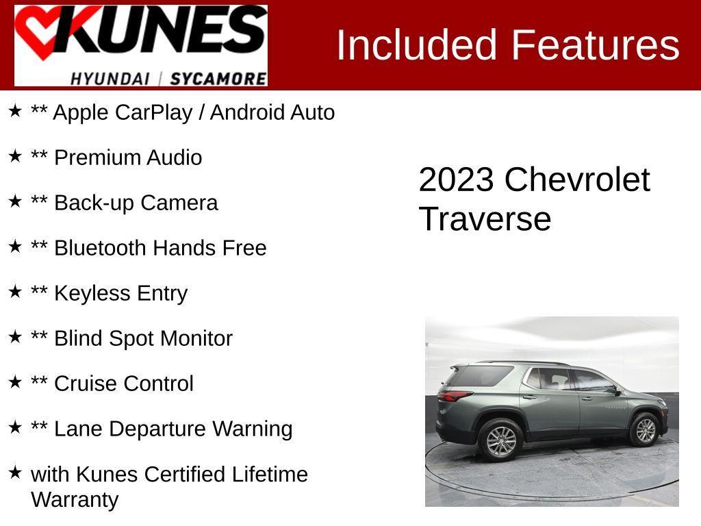 used 2023 Chevrolet Traverse car, priced at $23,973