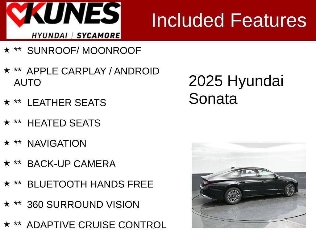 new 2025 Hyundai Sonata Hybrid car, priced at $37,565