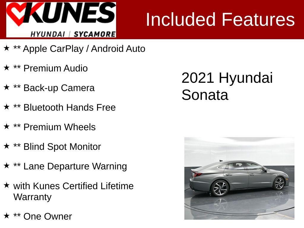 used 2021 Hyundai Sonata car, priced at $17,477