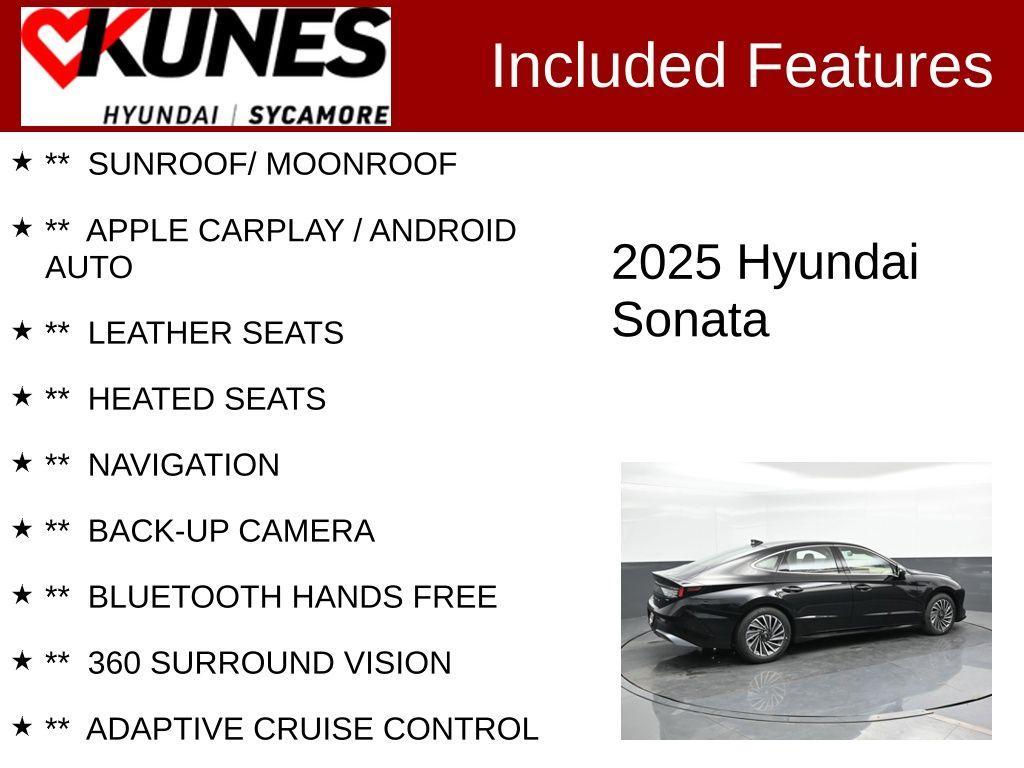 new 2025 Hyundai Sonata Hybrid car, priced at $37,259