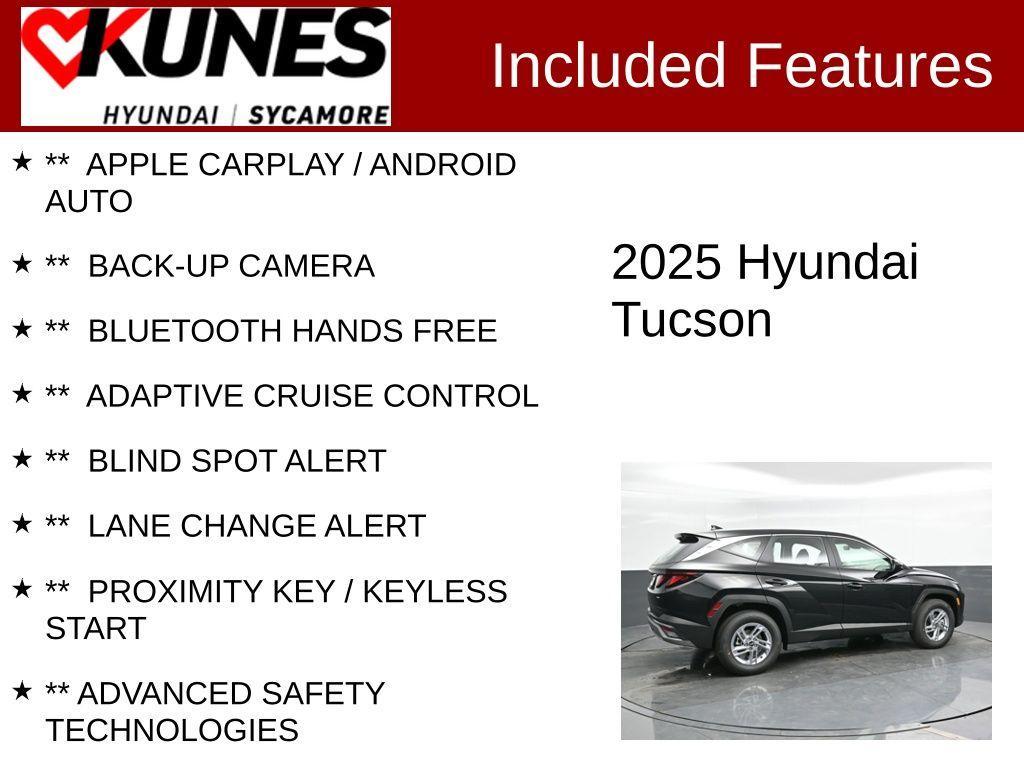 new 2025 Hyundai Tucson car, priced at $26,075