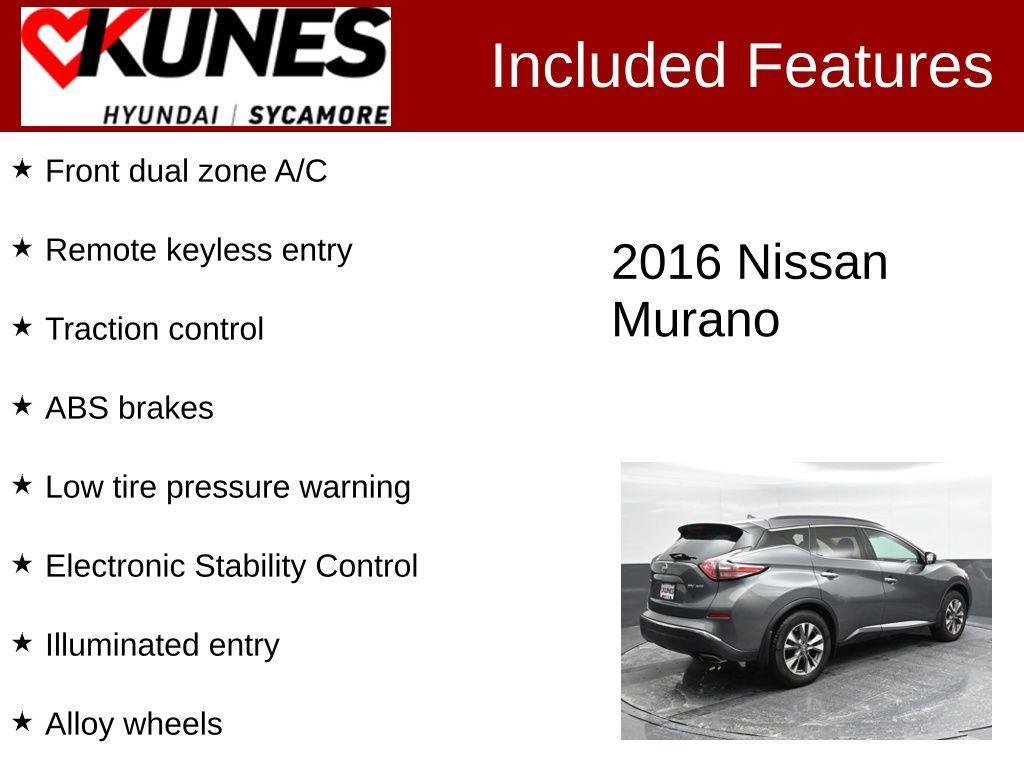 used 2016 Nissan Murano car, priced at $13,787