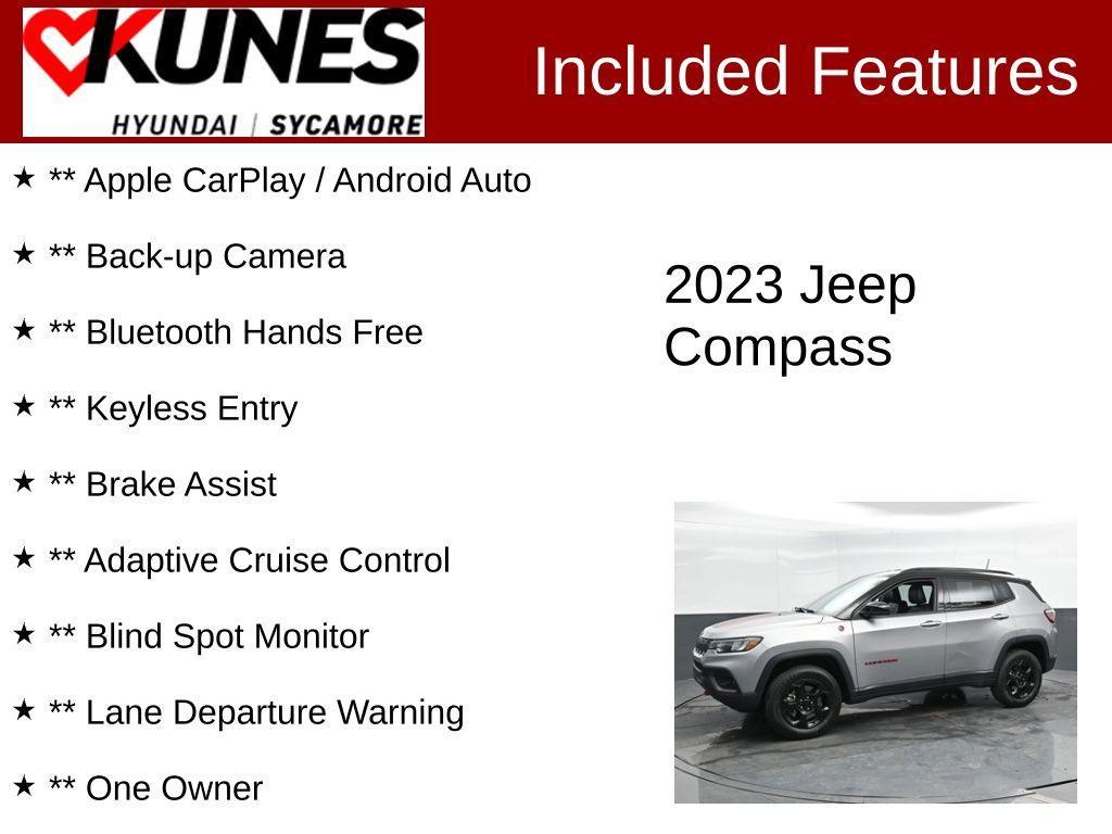 used 2023 Jeep Compass car, priced at $23,890
