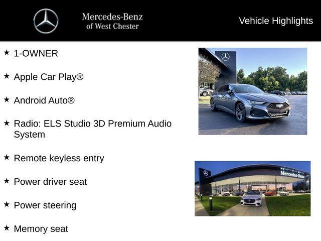 used 2023 Acura TLX car, priced at $32,877