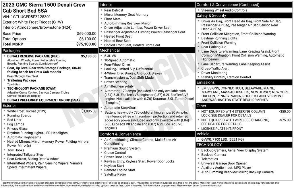 used 2023 GMC Sierra 1500 car, priced at $54,998