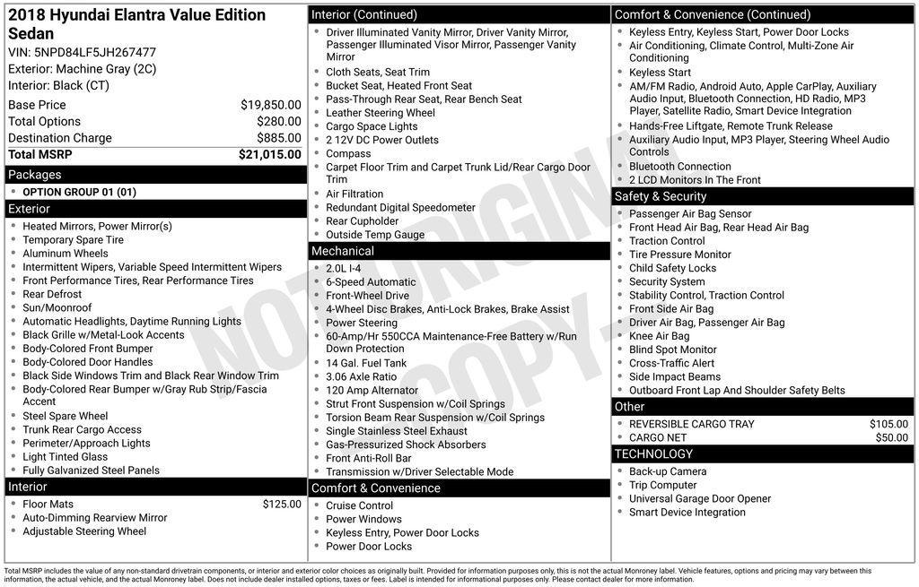 used 2018 Hyundai Elantra car, priced at $9,998