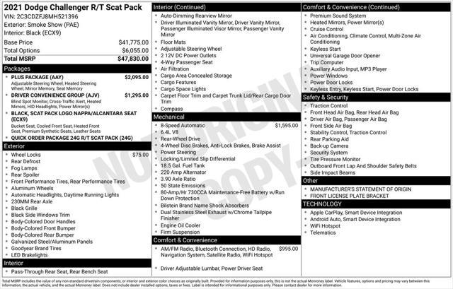 used 2021 Dodge Challenger car, priced at $42,795