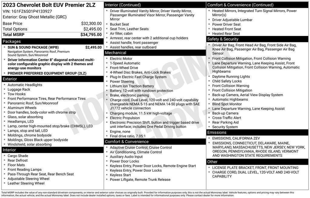 used 2023 Chevrolet Bolt EUV car, priced at $19,998