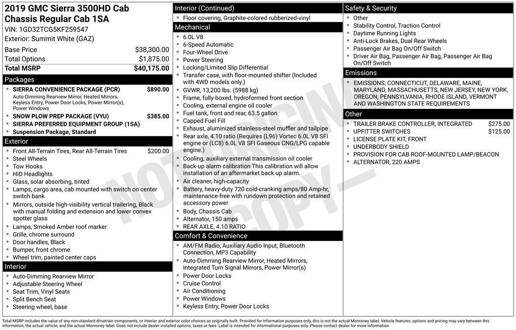 used 2019 GMC Sierra 3500 car