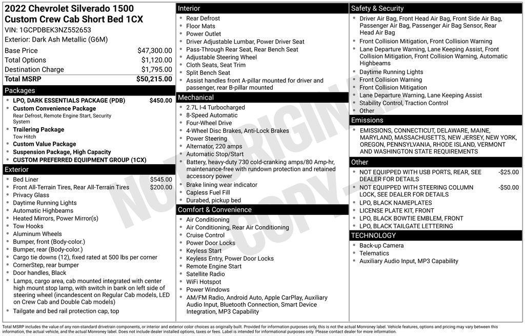 used 2022 Chevrolet Silverado 1500 car, priced at $34,150