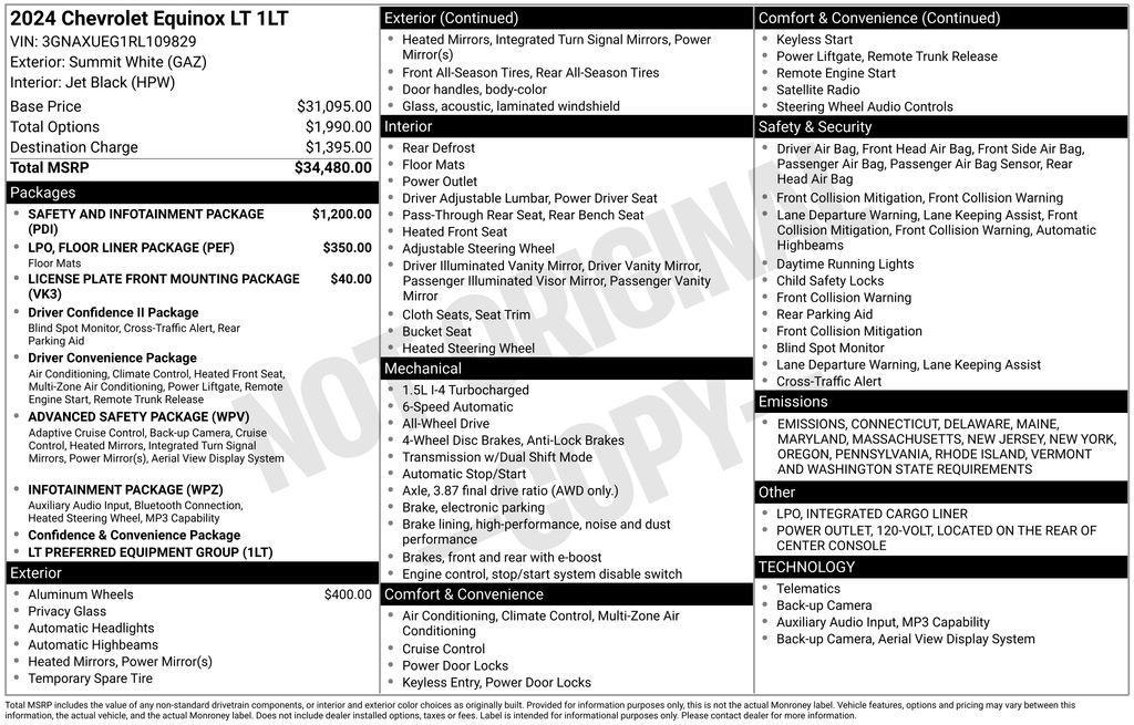 used 2024 Chevrolet Equinox car, priced at $22,795