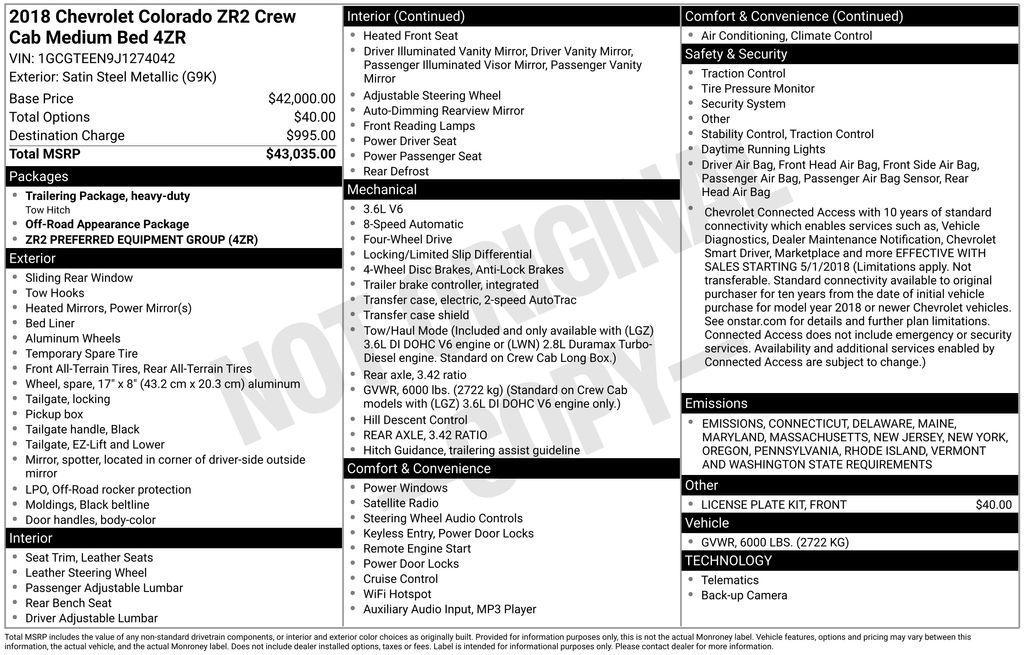 used 2018 Chevrolet Colorado car, priced at $25,498