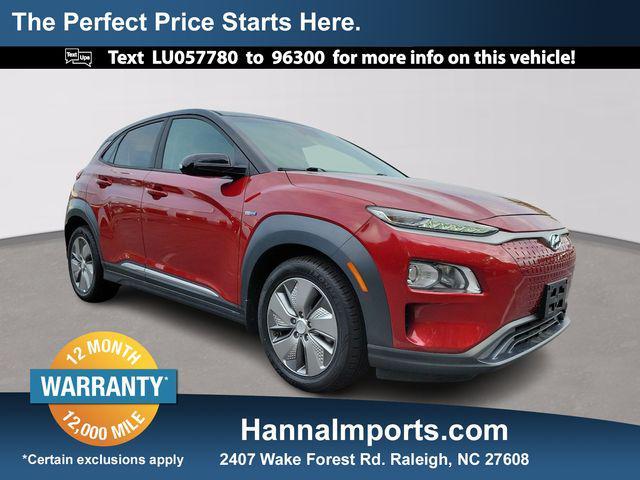 used 2020 Hyundai Kona EV car, priced at $13,500