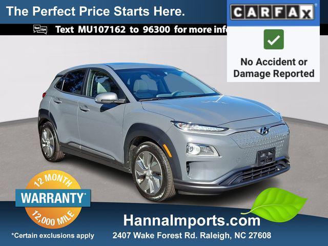 used 2021 Hyundai Kona EV car, priced at $17,500