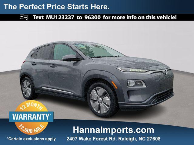 used 2021 Hyundai Kona EV car, priced at $14,500