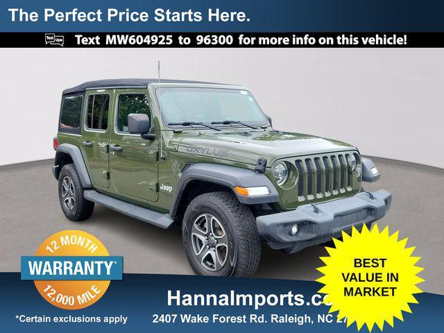 used 2021 Jeep Wrangler Unlimited car, priced at $26,300