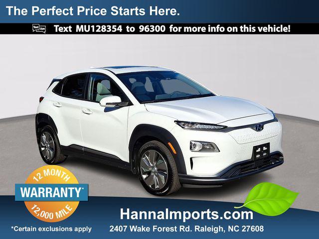 used 2021 Hyundai Kona EV car, priced at $18,500