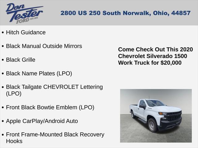 used 2020 Chevrolet Silverado 1500 car, priced at $20,000