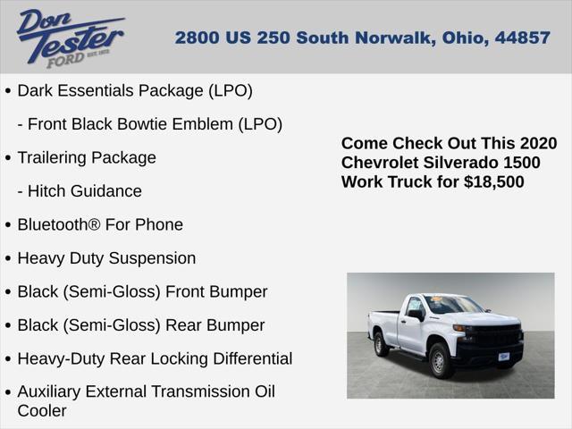 used 2020 Chevrolet Silverado 1500 car, priced at $18,500