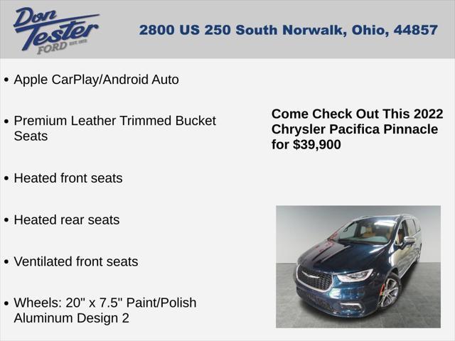used 2022 Chrysler Pacifica car, priced at $39,900