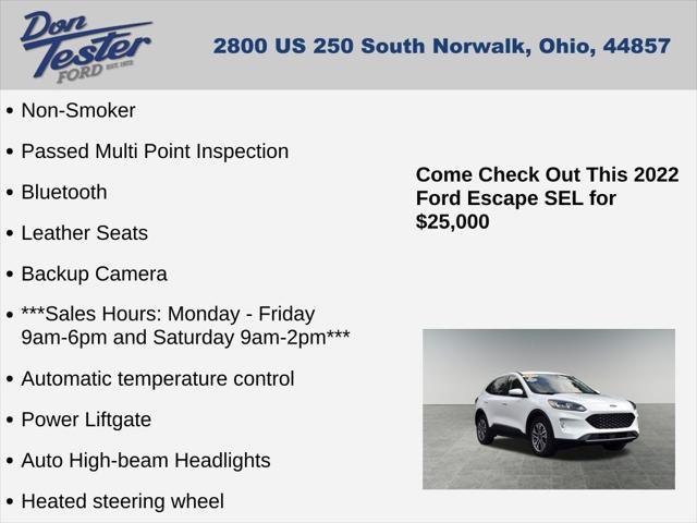 used 2022 Ford Escape car, priced at $25,000