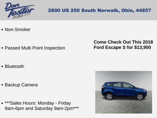 used 2018 Ford Escape car, priced at $13,900