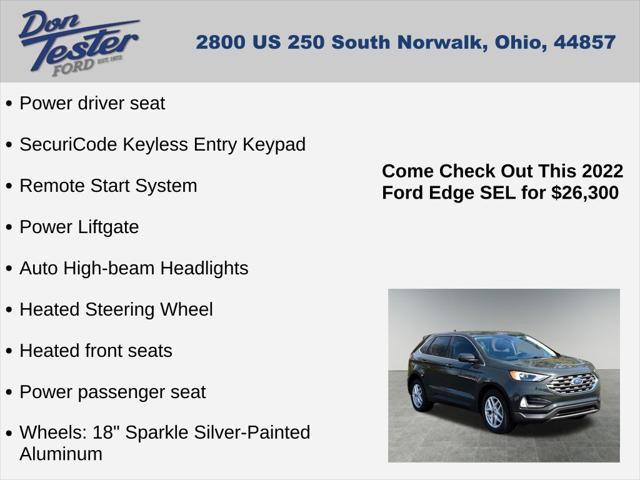 used 2022 Ford Edge car, priced at $26,300