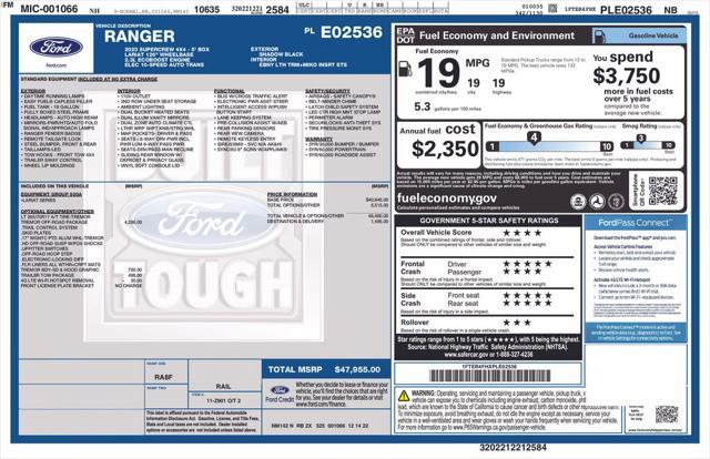 used 2023 Ford Ranger car, priced at $40,900
