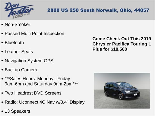 used 2019 Chrysler Pacifica car, priced at $18,500