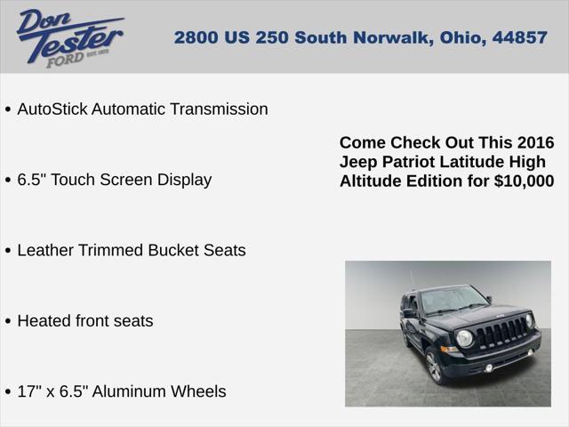 used 2016 Jeep Patriot car, priced at $10,000