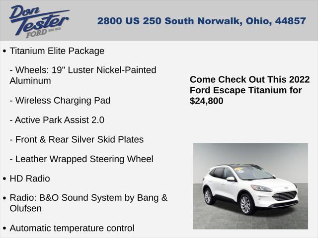 used 2022 Ford Escape car, priced at $24,800