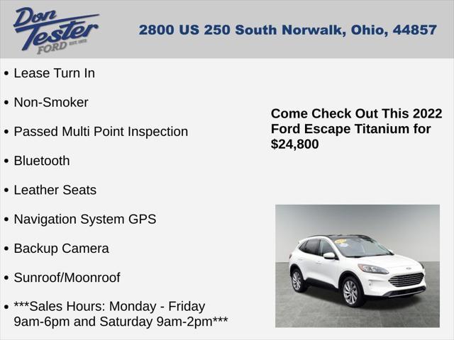 used 2022 Ford Escape car, priced at $24,800
