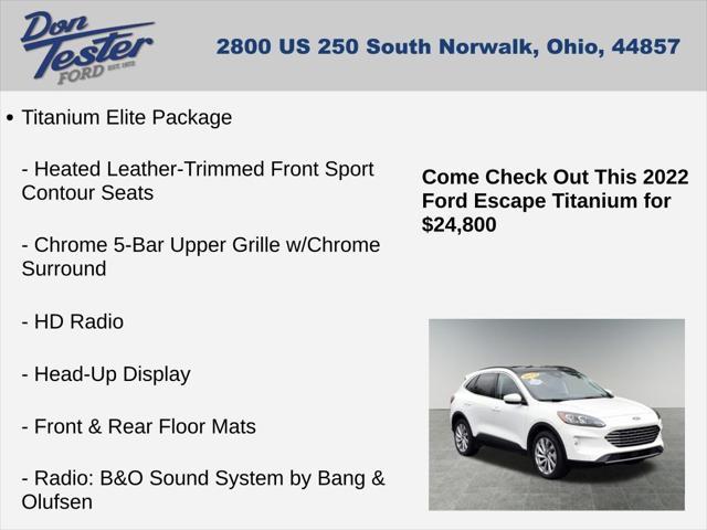 used 2022 Ford Escape car, priced at $24,800
