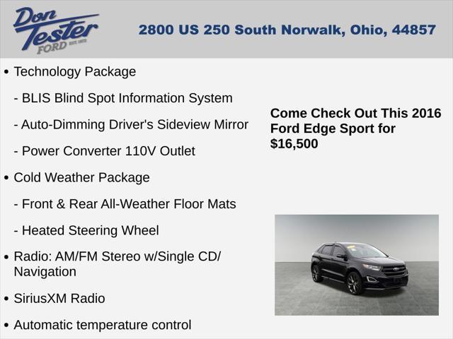 used 2016 Ford Edge car, priced at $16,500