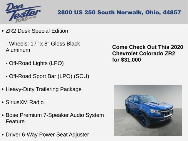 used 2020 Chevrolet Colorado car, priced at $31,000