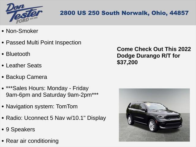 used 2022 Dodge Durango car, priced at $37,200