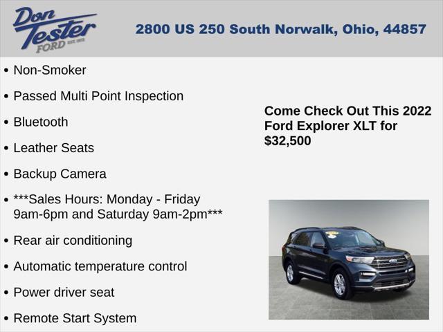 used 2022 Ford Explorer car, priced at $32,500