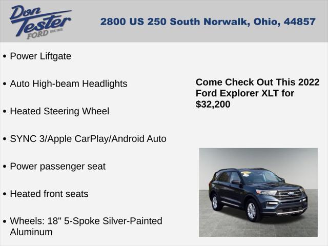 used 2022 Ford Explorer car, priced at $32,200
