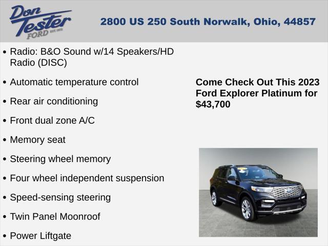 used 2023 Ford Explorer car, priced at $43,700