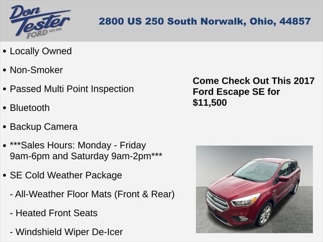 used 2017 Ford Escape car, priced at $11,500