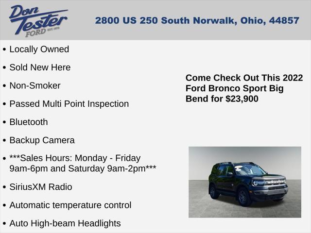used 2022 Ford Bronco Sport car, priced at $23,900
