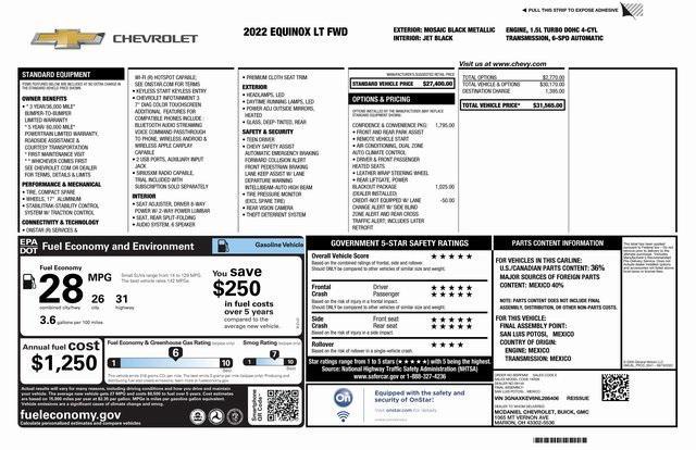 used 2022 Chevrolet Equinox car, priced at $21,000