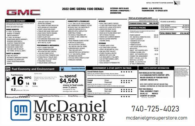 used 2022 GMC Sierra 1500 car, priced at $51,900