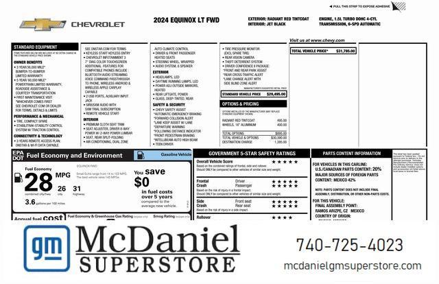 used 2024 Chevrolet Equinox car, priced at $25,000