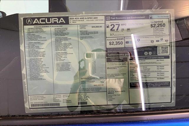 new 2025 Acura ADX car, priced at $45,350
