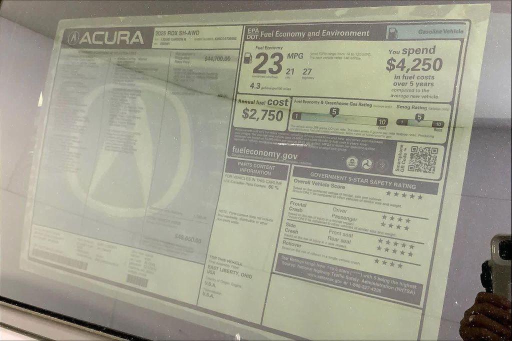 new 2025 Acura RDX car, priced at $46,650