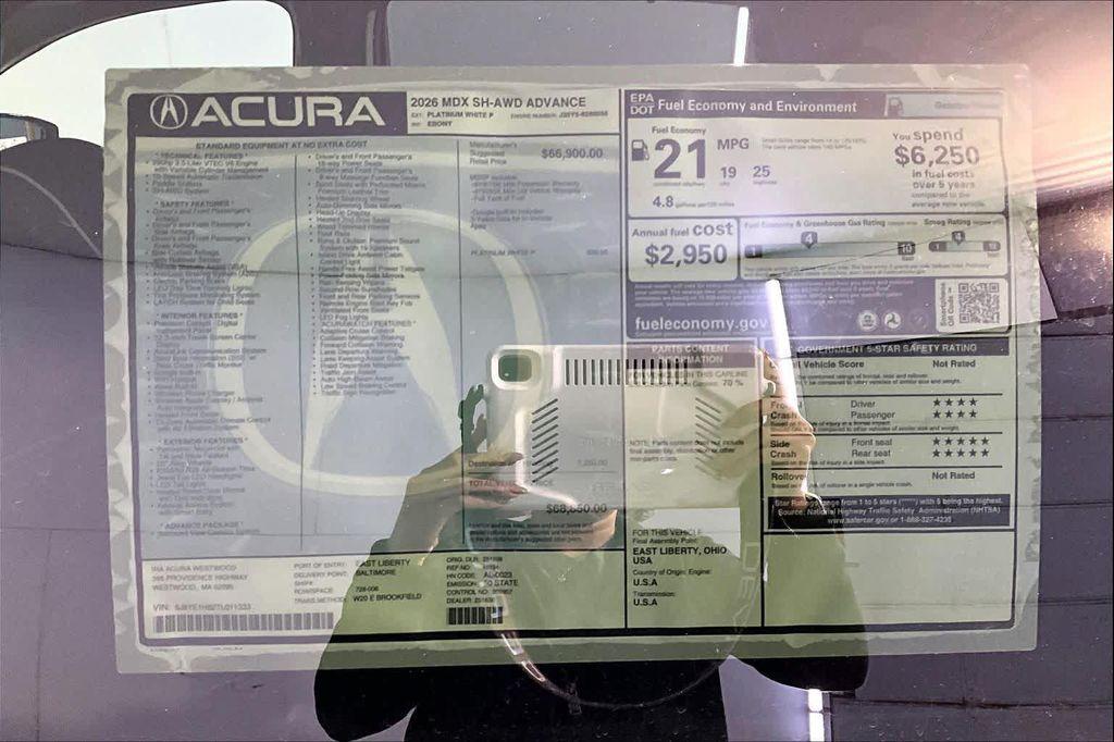 new 2026 Acura MDX car, priced at $68,850