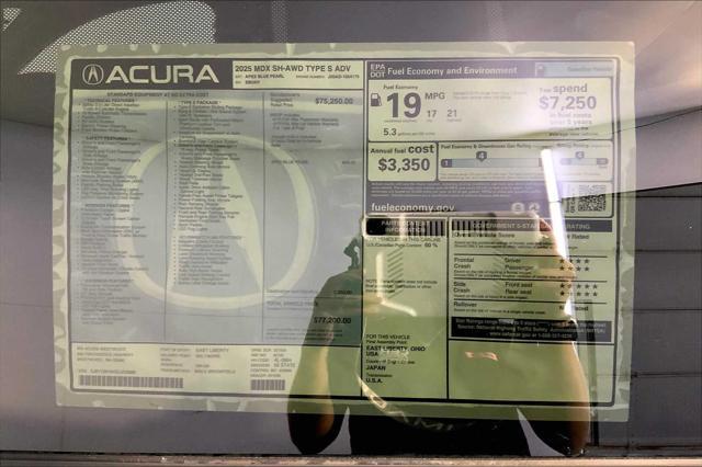 new 2025 Acura MDX car, priced at $77,200